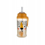 Nei&scaron;sipilanti gertuvė su &scaron;iaudeliu Canpol Babies BabiesBoo cheetah, 270 ml