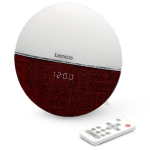 Laikrodis-radijas LENCO CRW-4 su ap&scaron;vietimu, vyno raudonumo