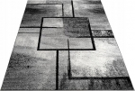 Dywanopol kilimas miegamajam svetainei kambariui 160x220cm pilkas geometrinis neslystantis