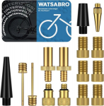 Watsabro dviračio ventilių adapterių rinkinys, pilnas dviračio adapteris prancūzi&scaron;kam ventiliui, automobilio ventilio adapteris ir prancūzi&scaron;ko ventilio adapteris, oro pompa, adatos kamuoliui ir kompresoriaus ventilio adapteris