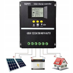 Saulės įkrovimo reguliatorius 60a valdiklis 12v-48v