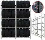 Metalsistem Stovas padangoms, ratams 32 vnt. iki 195mm profesionalus rinkinys 2x16vnt.