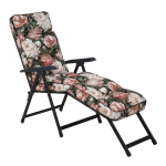 Sodo gultas Patio Lena Lounger Black Edition su reguliuojama sulankstoma pakoja