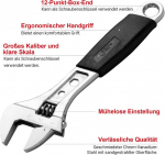 Jetech 150 mm reguliuojamas veržliaraktis su mink&scaron;ta rankena - profesionalus svirtinis veržliaraktis su plačia anga