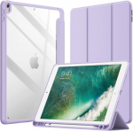 Jetech dėklas Ipad Air 3 / Pro 10.5 su pie&scaron;tuko laikikliu, skaidrus, violetinis