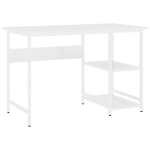 Kompiuterio stalas，Biuro stalas, baltos spalvos, 105x55x72cm, MDF ir metalas CFE3855793