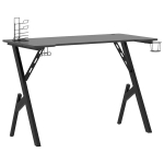 Žaidimų stalas su Y formos kojelėmis, juodas, 110x60x75cm CFE8017039