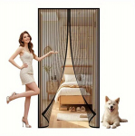 Tinklelis nuo uodų durims su magnetiniu mechanizmu 210 x 100 cm, RM black