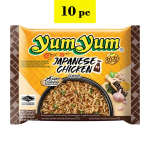 Greitai paruo&scaron;iami makaronai su vi&scaron;tienos skoniu Japoni&scaron;ko stiliaus, YUM YUM, 10 x 60g