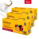 Ceilono juodoji arbata Passion fruit Tarlton, 3x (2g x 25vnt.), mai&scaron;eliuose.