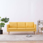 Trivietė sofa, geltona