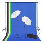 Fotostudijos komplektas su fonais, &scaron;viestuvais ir skėčiais