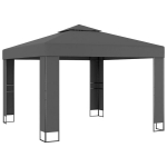 Pavėsinė su dvigubu stogu VidaXL, 3x3 m, pilka