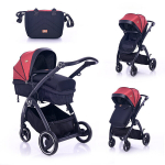 Universalus vežimėlis 2in1 Lorelli Adria, Black&Red