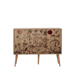 Komoda Kalune Design 863 (VII), 120 cm, ąžuolo spalvos/&scaron;viesiai ruda