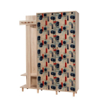 Prie&scaron;kambario komplektas Kalune Design 869(VI), raudonas/ąžuolo spalvos