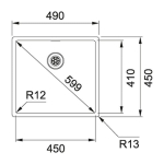 Plautuvė FRANKE BOX, BXX 210/110-45, užkem&scaron;amas ventilis