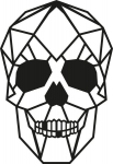 Metalinė sienų dekoracija Skull, 35x50 cm