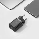 Greita įkroviklis Super Si QC PD 25W 3A su USB-C kabeliu 1m, juodas