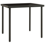 Lauko valgomojo stalas, 80x80x72 cm, pilkas