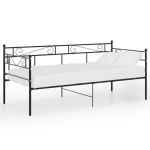 vidaXL Sofos-lovos rėmas, juodos spalvos, 90x200cm, metalas