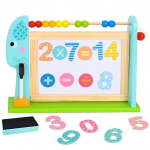 Edukacinė dvipusė lenta su 18 magnetinių elementų, Tooky Toy