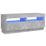 Televizoriaus spintelė su LED ap&scaron;vietimu, 100x35x40 cm, pilka