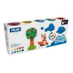 Lipdymo masė Milan Soft Dough, 10 spalvų