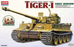 Klijuojamas Modelis Academy 13264 TIGER-I WWII TANK "EARLY-EXTERIOR MODEL" 1/35