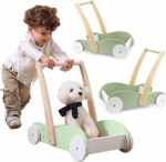 Medinė vaik&scaron;tynė/stumdukas 2in1 PolarB Viga Toys, žalia