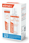 Rinkinys Elmex: Caries Protection burnos skalavimo skystis, 400 ml + Caries Protection dantų pasta, 75 ml
