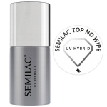 Hibridinis vir&scaron;utinis nagų sluoksnis Semilac Top Coat No Wipe UV Gel Polish, 7 ml