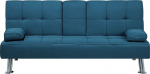Mėlyna sofa-lova su miegojimo funkcija