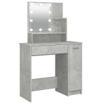 Kosmetinis staliukas su LED ap&scaron;vietimu, 86,5x35x136cm, pilka