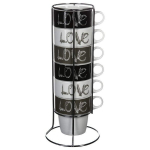 Secret de Gourmet kavos puodelių rinkinys Love, 260 ml, 6 vnt.