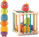 Rū&scaron;iuoklis Woopie Flexible Sensory Cube Sorter for Children + Rattle, 7 dalys