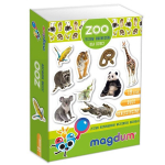 Edukacinis magnetukų rinkinys Magdum Zoo, 19 vnt.