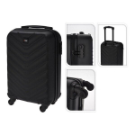 Salono lagaminas su ratais, juodas, 28 L