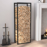 Stovas malkoms, 50x28x132 cm, juodas