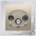 Lizdas antenai Rtv-sat praeinantis, auksinis matinis