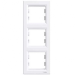 Schneider Electric Asfora 3 vietų vertikalus rėmelis, baltas