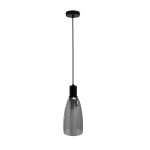 Pakabinamas &scaron;viestuvas Candellux Udin Big juodas korpusas, pilkas stiklo gaubtas, 1x15W GU10