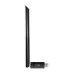 I&scaron;orinė USB WiFi tinklo plok&scaron;tė 2.4GHz 300Mb/s su 6dBi antena, juoda