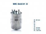 MANN-FILTER WK 842/21 x Kuro filtras AUDI A4, A6