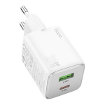 Įkroviklis Hoco N41 20W GaN USB-A / USB-C baltas
