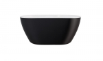 Vonia Besco Navia Black&White Matt, 140 x 75 cm, su chrome sifonu