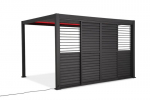 Stumdomos žaliuzinės durys pavėsinei Pergola PREMIUM 4m, Anthracite