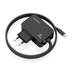Įkroviklis ne&scaron;iojamam kompiuteriui CARGADOR AISENS GAN 65W PD3.0 1XUSB-C 1.8M JUODAS