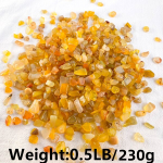 Natūralūs agato akmenėliai kūrybai, Geltonasis agatas - 460 g (1 LB)