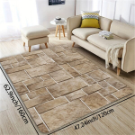 Mink&scaron;tas neslystantis geometrinis kilimas, 39,37 * 59,05 colio (100 * 150 cm)